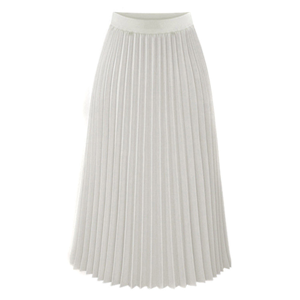 Jupe mi-longue en mousseline pour femme