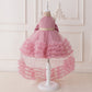 Girls Evening Dress Light Luxury Mesh Pleated Pettiskirt