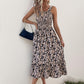Robe à bretelles tendance à imprimé géométrique