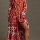 Women's Floral Print Long-sleeved Shirt Dress
