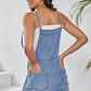 Women's Solid Color Sleeveless Casual All-match Jumpsuit