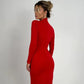 Split Dress Slim-fit Sheath Tight Slim Long Sleeve Dress