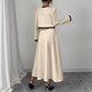 Womens French-style Long-sleeve Cropped Jacket And Slip Dress Two-piece Set