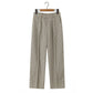 Slim-fitting Simple High Waist Top Corset Plaid New Pants