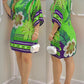 Women's Round-neck Tropical Printing Half-sleeved Casual Dress