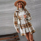 Ensemble jupe-manteau décontracté en laine pour femme