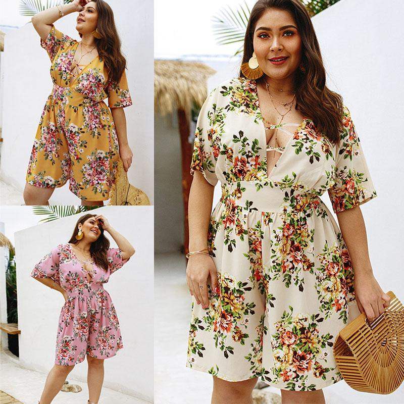 Jumpsuit short sleeve women's