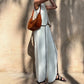 Cross Design Round Neck Sleeveless Top Split Trousers Two-piece Set