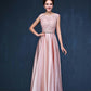 Robe de soirée longue en mousseline