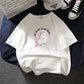 Korean style loose all-match cec half sleeve t-shirt