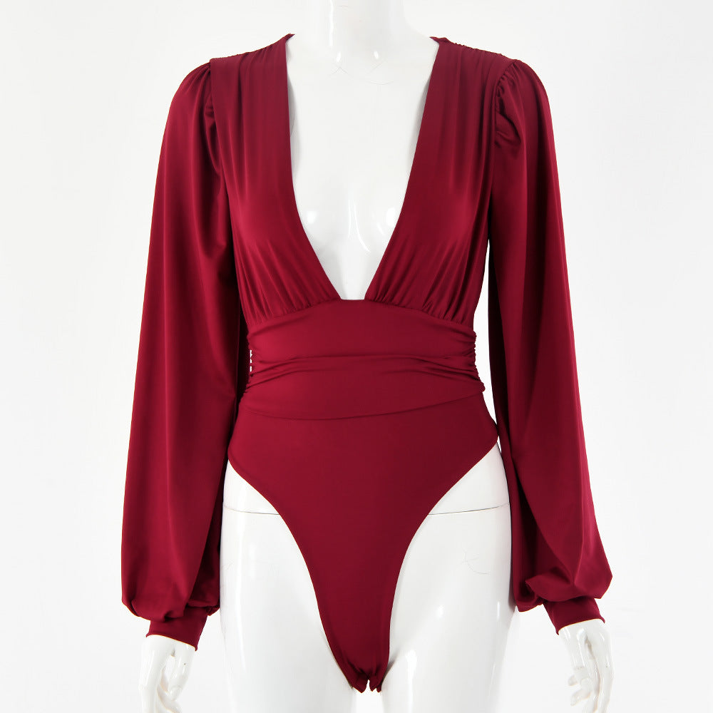 Casual high-end stitching slim-fit jumpsuit