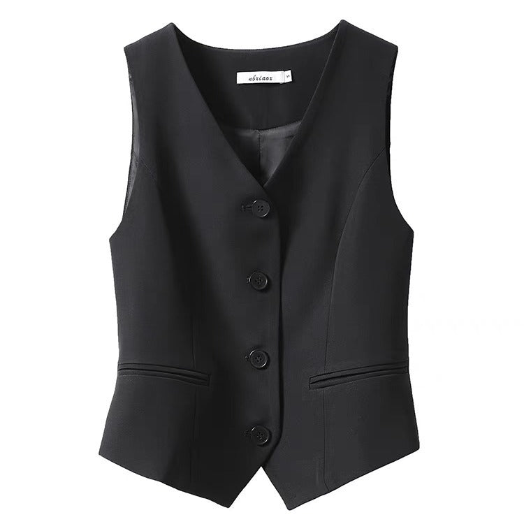 French Retro Fashion Waist-controlled Short Vest Coat For Women