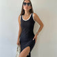 Womens Camisole Dress Mid-Length Split Dress