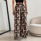 Irregular Copywriting Loose High Waist Wide Leg Casual Trousers