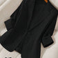 Women's Spring  Autumn Stand Collar Long Sleeve Casual Solid Color Blazer