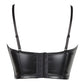 Women's Back Breasted PU Leather Sling Corset