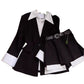 Two-piece Set Featuring A Faux Two-piece Midi Blazer Jacket And High-waisted Skirt Pants