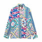 Women's Silk Satin Textured Printed Shirt