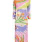Robe imprimée décontractée à col rond et manches longues pour femme