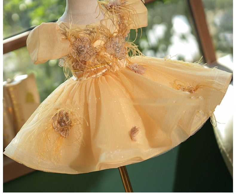 Creative All-match Girls Princess Dress Flower Pettiskirt
