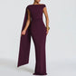 New Stylish High-waisted Long Dress With A Slanted Neckline
