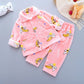 Girls' Cute Cartoon Flannel Pajama Suit