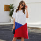 Women's Round Neck Short Sleeve Mid-length Irregular Loose Dress