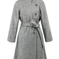 Manteau en laine de couleur unie, chaud et épais