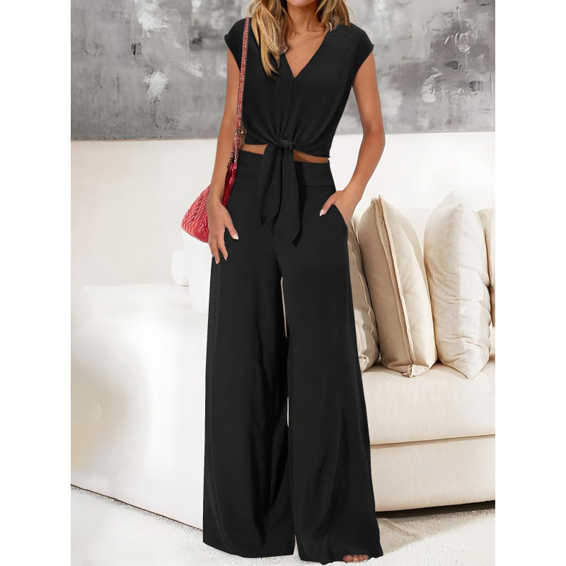 Fashion Casual Top Loose Two-piece Suit