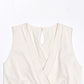 Womens Sophisticated White Sleeveless High-waisted Stylish Jumpsuit