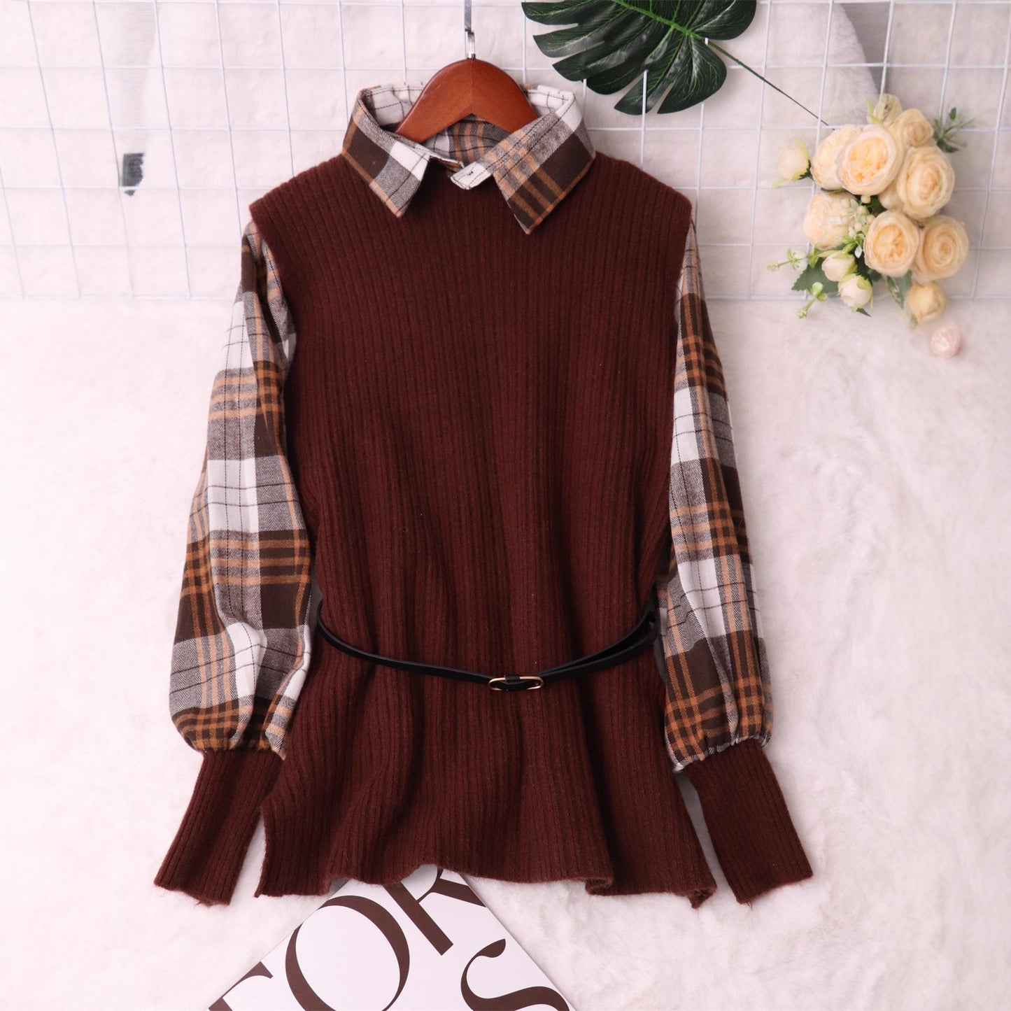 New Vest Woolen Skirt Two-piece Set For Women