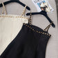 Woven Waist Slim Suspender Dress