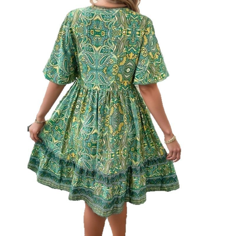 Female Casual Printing Ladies Dress