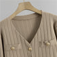 Slim-fit Chanel Style Sweater Three-piece Women's Knitted Cardigan