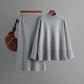 New FallWinter Solid-Color Turtleneck Sweater And Slit Bodycon Skirt Two-Piece Set