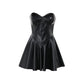 Robe tube slim en cuir pour femme, idéale pour l'été