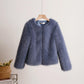 Manteau court uni pour femme, automne et hiver