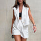 Women's Fashion Casual Solid Color Vest Vest Shorts Set
