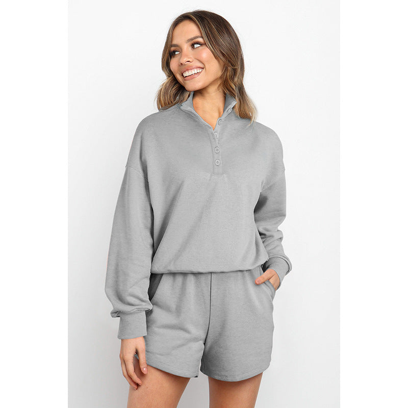 Combinaison de sport ample de couleur unie pour femmes, tenue de yoga