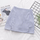 High waist skirt side slit multicolor skirt