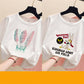 Women's loose ins trendy white short-sleeved t-shirt