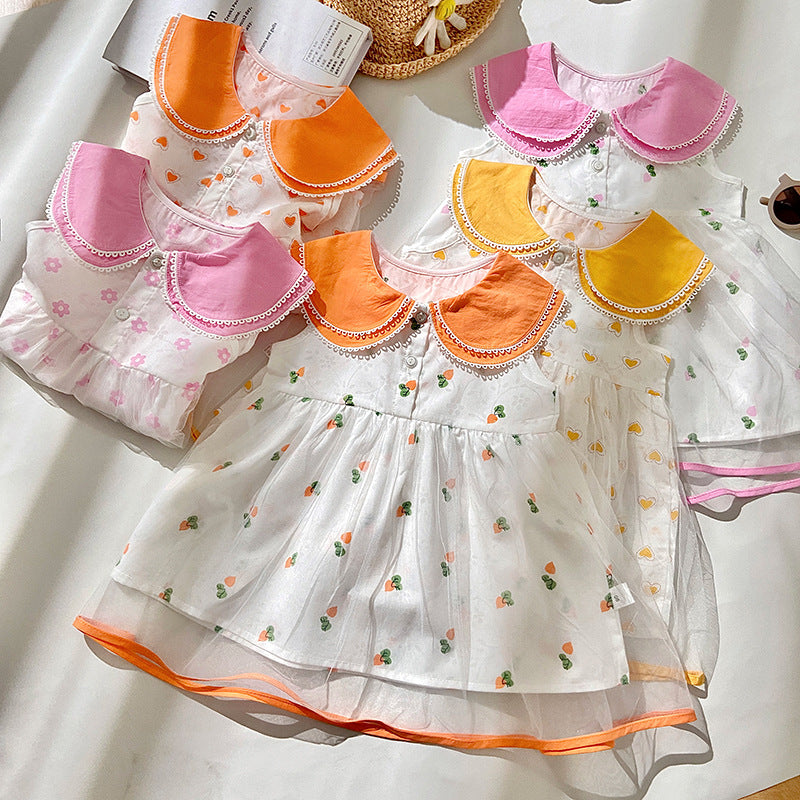 Shawl Trendy Thin Gauze Skirt Princess Cotton Cake Dress