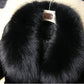 Manteau slim en fausse fourrure de lapin avec gros col