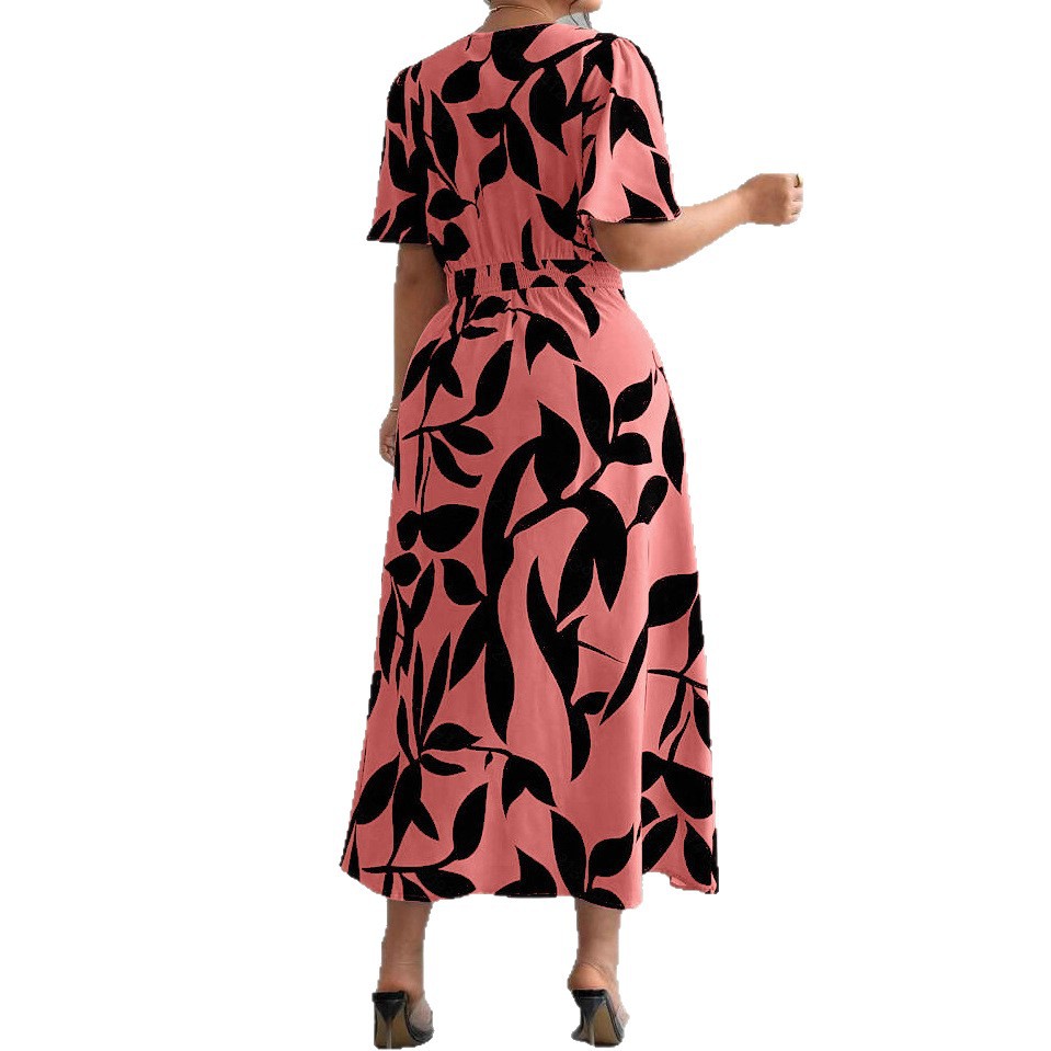 Plus-size Elegant V-neck Dress For Women