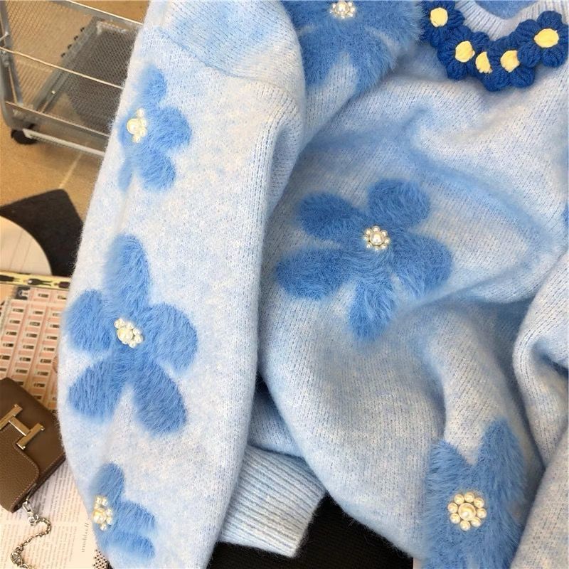 New Style Beaded Flower Design Foreign Style Top