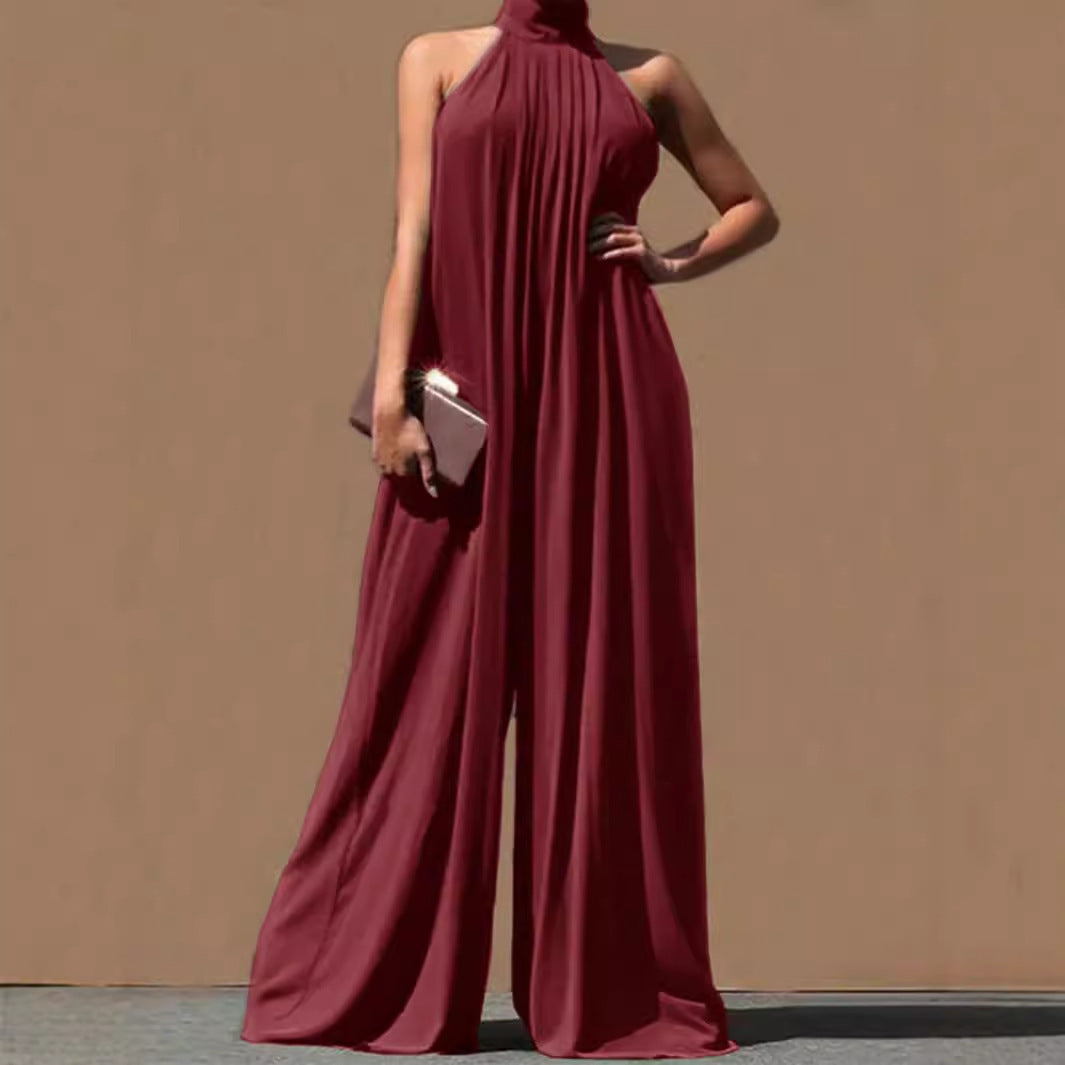 Casual Chiffon Sleeveless Women's Clothing Loose Temperament Jumpsuit