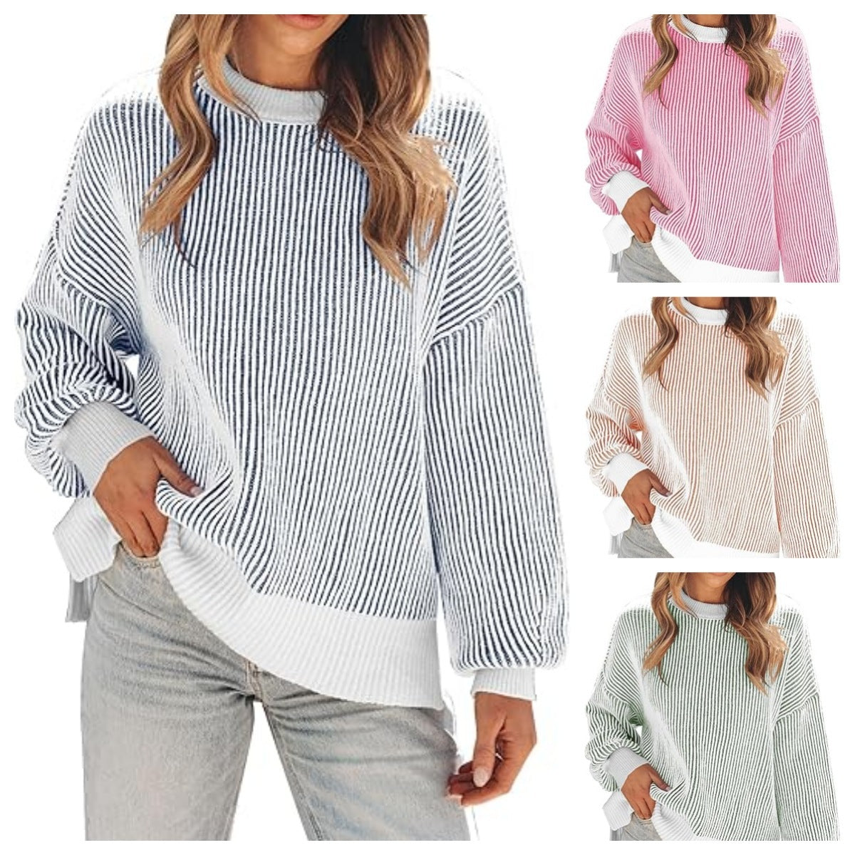 Loose All-match Knitted Pullover Top For Women