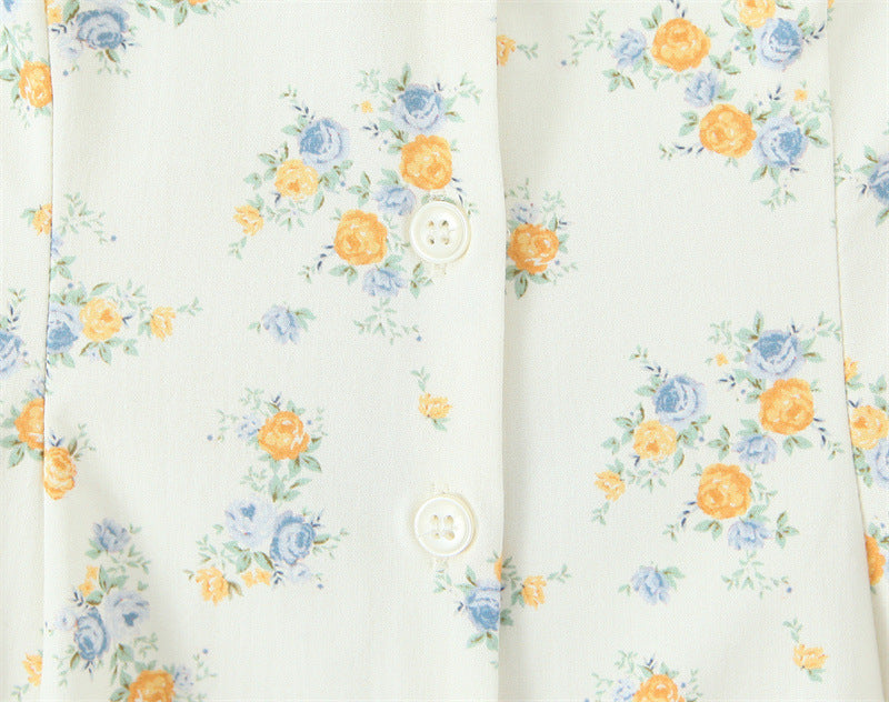 Women's Printed Hanging Collar Dress
