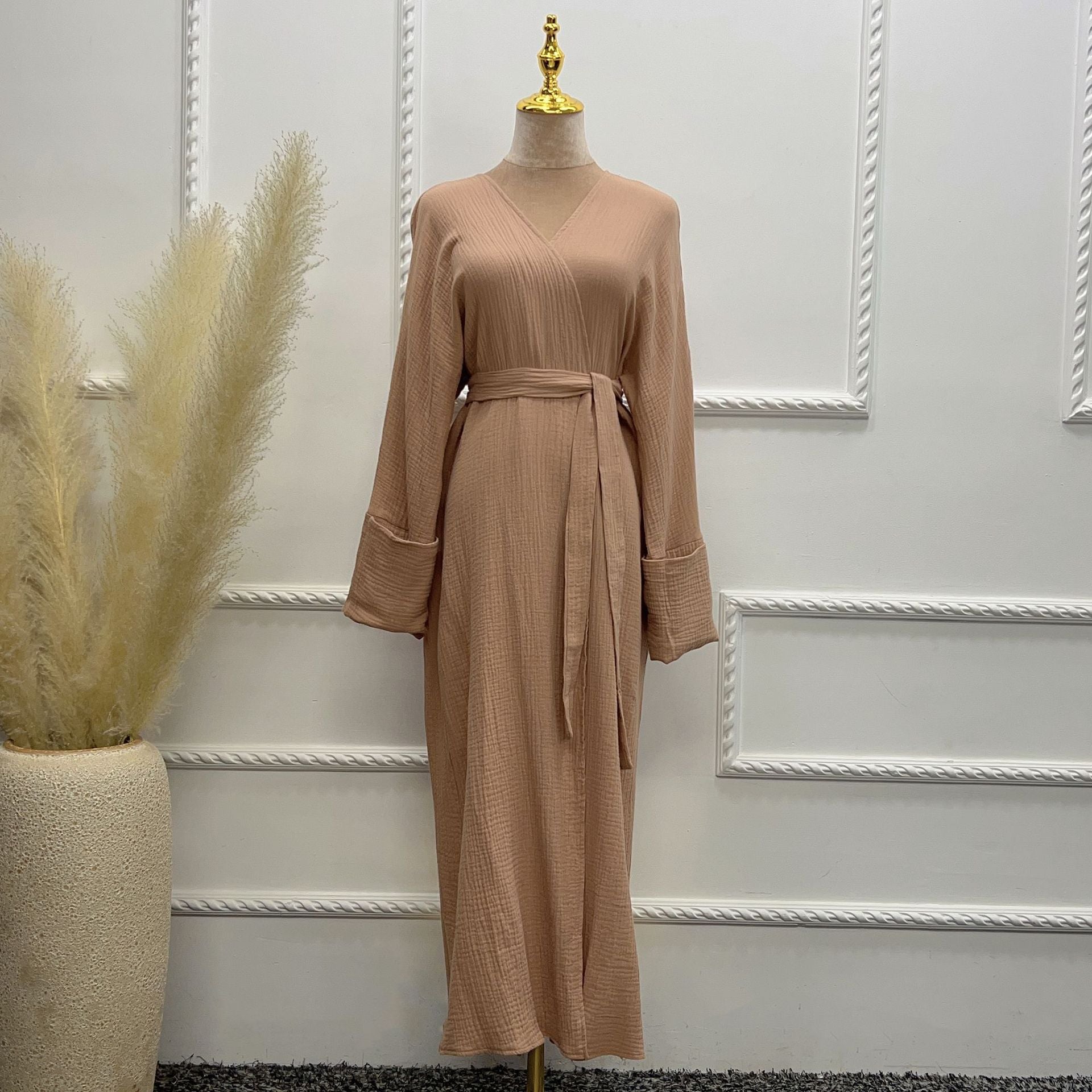 Pure Cotton Casual Plus Size Top Two-piece Pants Suit