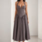 Women's Elegant Sexy And Alluring Halterneck Backless Lace Up Dress